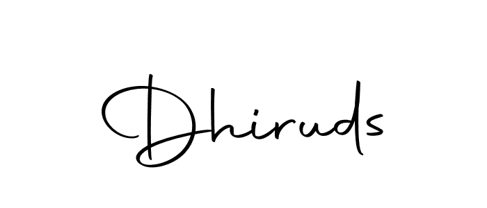 Design your own signature with our free online signature maker. With this signature software, you can create a handwritten (Autography-DOLnW) signature for name Dhiruds. Dhiruds signature style 10 images and pictures png