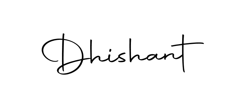 How to make Dhishant name signature. Use Autography-DOLnW style for creating short signs online. This is the latest handwritten sign. Dhishant signature style 10 images and pictures png