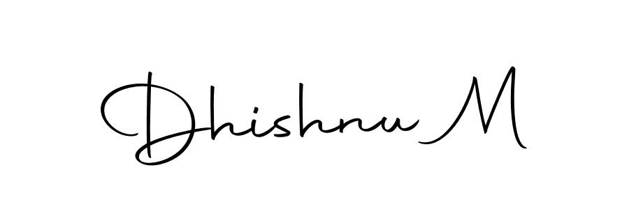 Use a signature maker to create a handwritten signature online. With this signature software, you can design (Autography-DOLnW) your own signature for name Dhishnu M. Dhishnu M signature style 10 images and pictures png