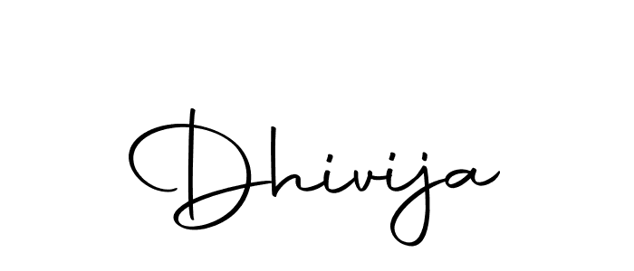 Use a signature maker to create a handwritten signature online. With this signature software, you can design (Autography-DOLnW) your own signature for name Dhivija. Dhivija signature style 10 images and pictures png