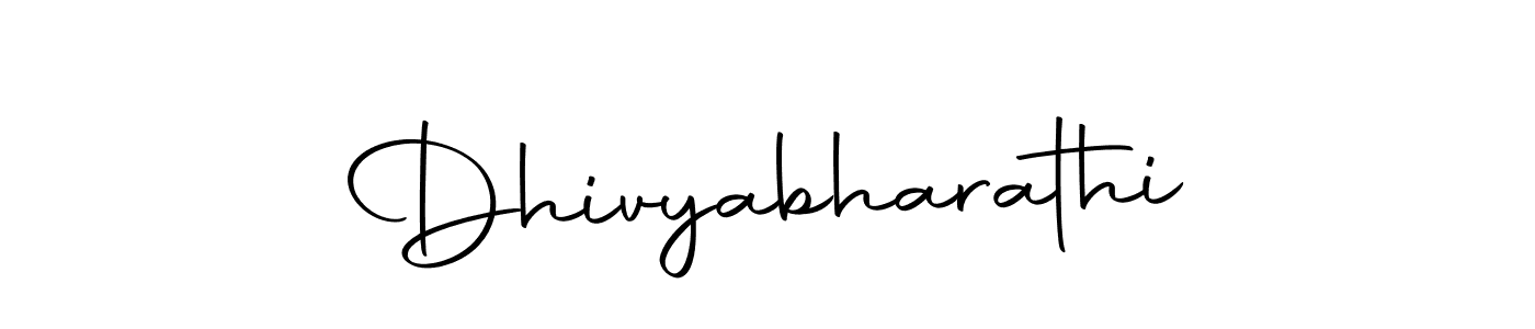 Design your own signature with our free online signature maker. With this signature software, you can create a handwritten (Autography-DOLnW) signature for name Dhivyabharathi. Dhivyabharathi signature style 10 images and pictures png