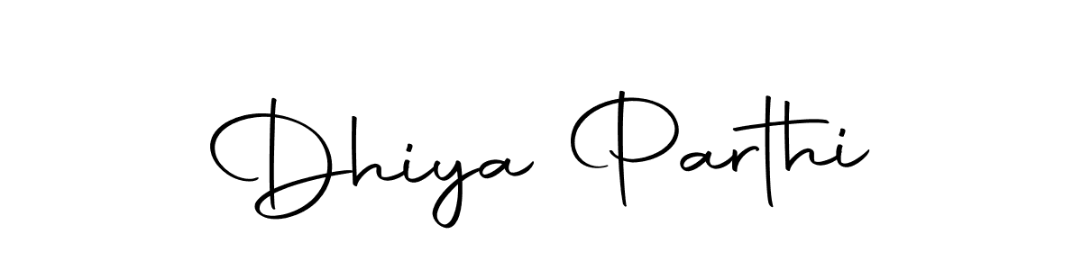 Make a beautiful signature design for name Dhiya Parthi. With this signature (Autography-DOLnW) style, you can create a handwritten signature for free. Dhiya Parthi signature style 10 images and pictures png