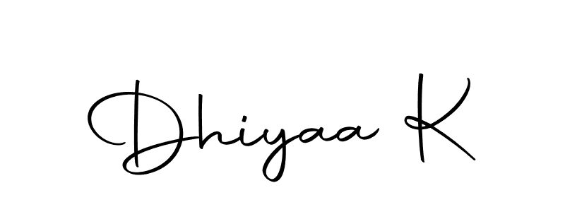 You should practise on your own different ways (Autography-DOLnW) to write your name (Dhiyaa K) in signature. don't let someone else do it for you. Dhiyaa K signature style 10 images and pictures png