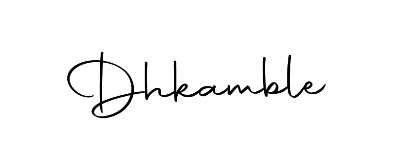 You should practise on your own different ways (Autography-DOLnW) to write your name (Dhkamble) in signature. don't let someone else do it for you. Dhkamble signature style 10 images and pictures png