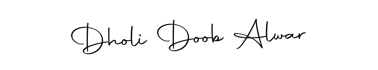 How to make Dholi Doob Alwar signature? Autography-DOLnW is a professional autograph style. Create handwritten signature for Dholi Doob Alwar name. Dholi Doob Alwar signature style 10 images and pictures png