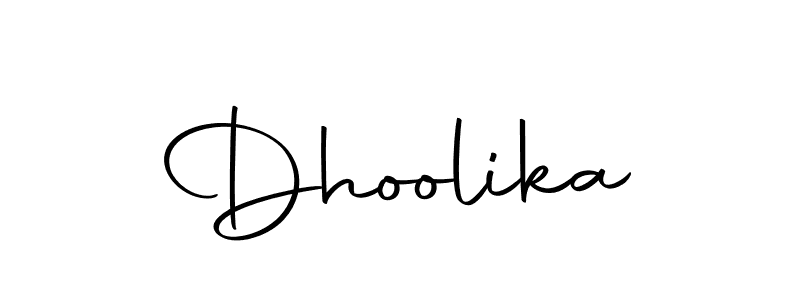 Create a beautiful signature design for name Dhoolika. With this signature (Autography-DOLnW) fonts, you can make a handwritten signature for free. Dhoolika signature style 10 images and pictures png