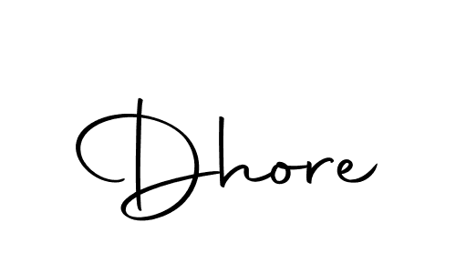 Design your own signature with our free online signature maker. With this signature software, you can create a handwritten (Autography-DOLnW) signature for name Dhore. Dhore signature style 10 images and pictures png