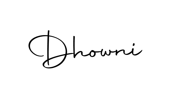 Use a signature maker to create a handwritten signature online. With this signature software, you can design (Autography-DOLnW) your own signature for name Dhowni. Dhowni signature style 10 images and pictures png