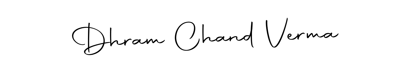 How to make Dhram Chand Verma name signature. Use Autography-DOLnW style for creating short signs online. This is the latest handwritten sign. Dhram Chand Verma signature style 10 images and pictures png