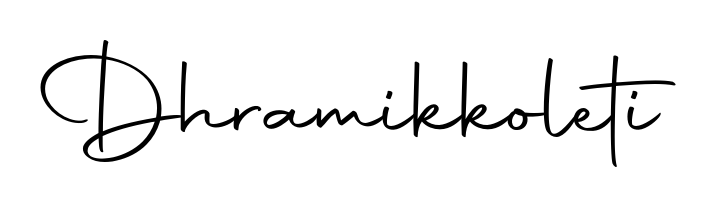 Express your personality with a custom Dhramikkoleti signature crafted with Autography-DOLnW typography. Free transparent PNG download available. Dhramikkoleti signature style 10 images and pictures png