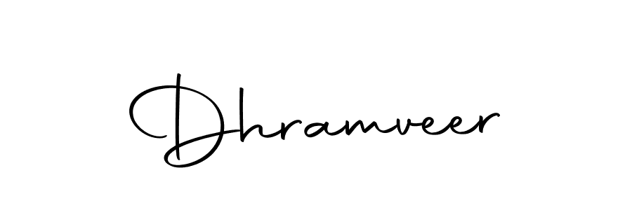 Use a signature maker to create a handwritten signature online. With this signature software, you can design (Autography-DOLnW) your own signature for name Dhramveer. Dhramveer signature style 10 images and pictures png