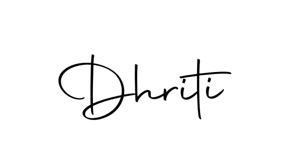 Create a beautiful signature design for name Dhriti. With this signature (Autography-DOLnW) fonts, you can make a handwritten signature for free. Dhriti signature style 10 images and pictures png