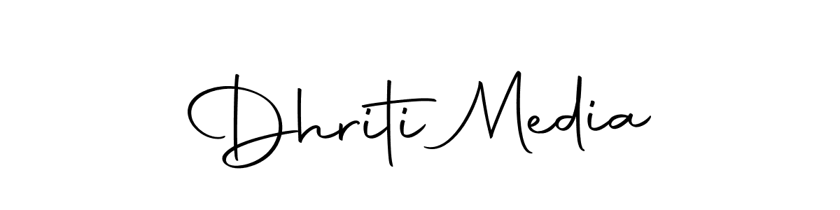 Design your own signature with our free online signature maker. With this signature software, you can create a handwritten (Autography-DOLnW) signature for name Dhriti Media. Dhriti Media signature style 10 images and pictures png