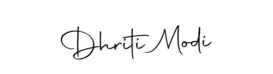 Design your own signature with our free online signature maker. With this signature software, you can create a handwritten (Autography-DOLnW) signature for name Dhriti Modi. Dhriti Modi signature style 10 images and pictures png