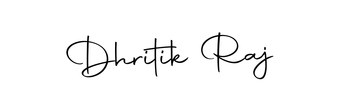 Create a beautiful signature design for name Dhritik Raj. With this signature (Autography-DOLnW) fonts, you can make a handwritten signature for free. Dhritik Raj signature style 10 images and pictures png