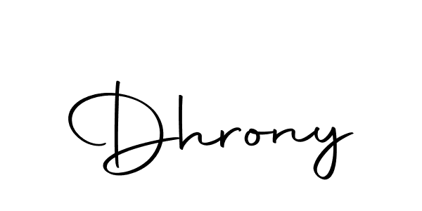 How to make Dhrony signature? Autography-DOLnW is a professional autograph style. Create handwritten signature for Dhrony name. Dhrony signature style 10 images and pictures png