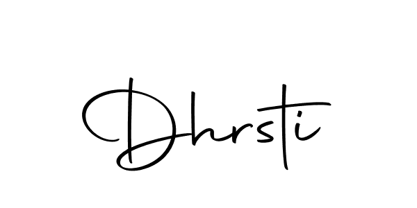 How to make Dhrsti name signature. Use Autography-DOLnW style for creating short signs online. This is the latest handwritten sign. Dhrsti signature style 10 images and pictures png