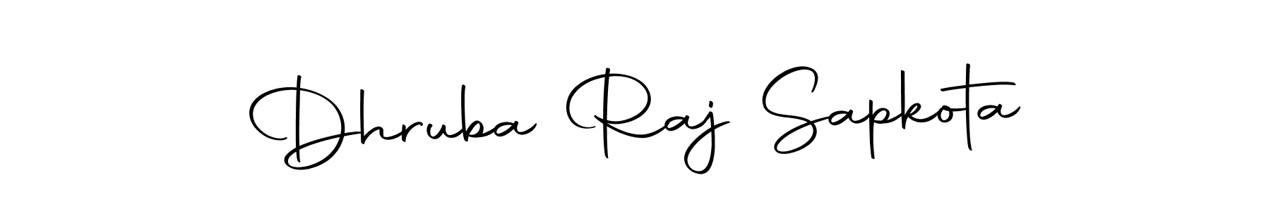 How to make Dhruba Raj Sapkota name signature. Use Autography-DOLnW style for creating short signs online. This is the latest handwritten sign. Dhruba Raj Sapkota signature style 10 images and pictures png