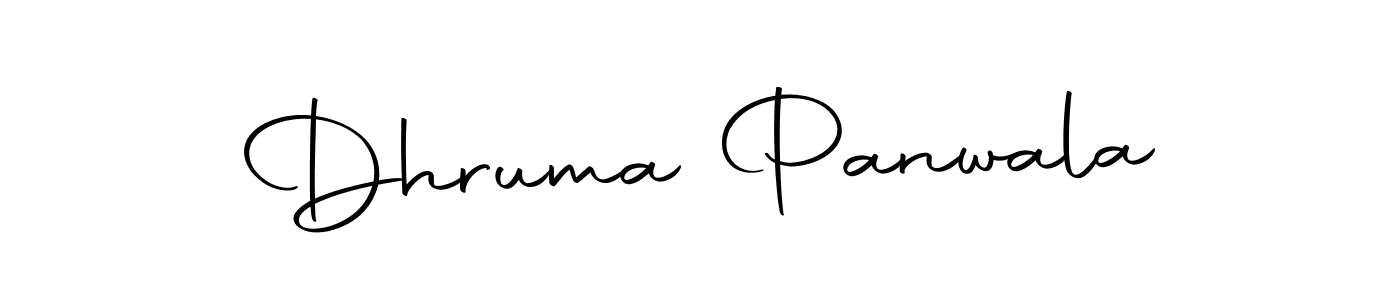 Create a beautiful signature design for name Dhruma Panwala. With this signature (Autography-DOLnW) fonts, you can make a handwritten signature for free. Dhruma Panwala signature style 10 images and pictures png
