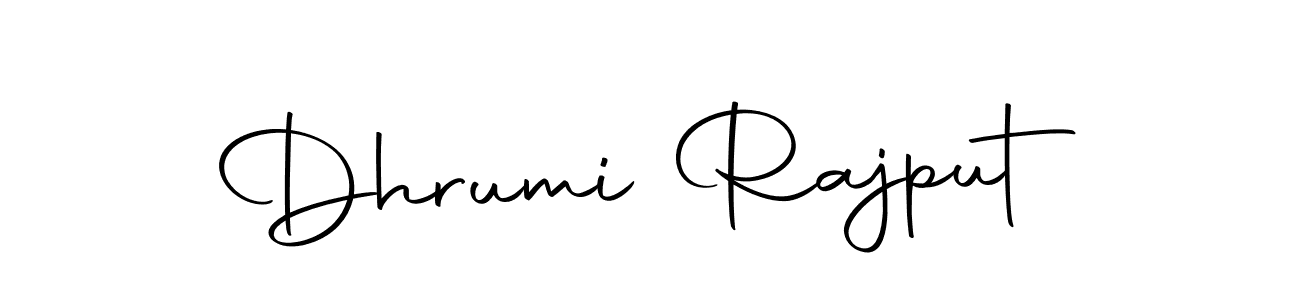 How to make Dhrumi Rajput name signature. Use Autography-DOLnW style for creating short signs online. This is the latest handwritten sign. Dhrumi Rajput signature style 10 images and pictures png