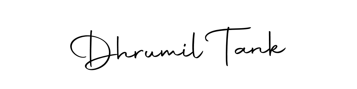 Dhrumil Tank stylish signature style. Best Handwritten Sign (Autography-DOLnW) for my name. Handwritten Signature Collection Ideas for my name Dhrumil Tank. Dhrumil Tank signature style 10 images and pictures png