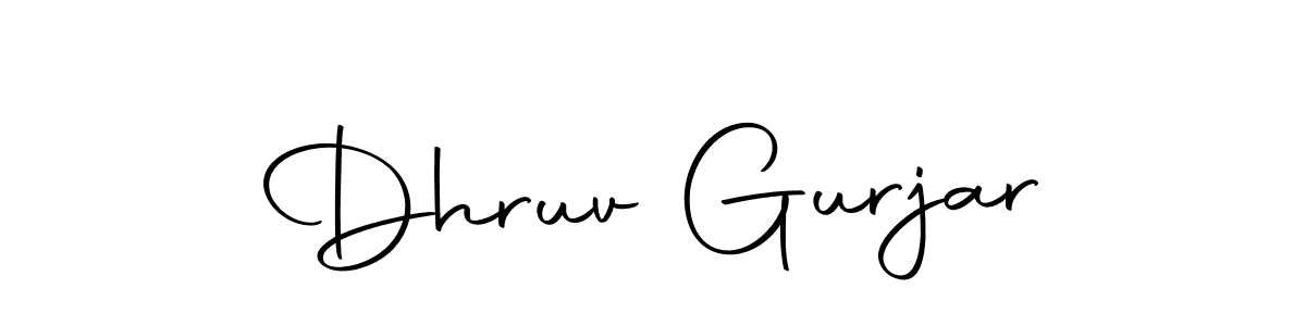 The best way (Autography-DOLnW) to make a short signature is to pick only two or three words in your name. The name Dhruv Gurjar include a total of six letters. For converting this name. Dhruv Gurjar signature style 10 images and pictures png