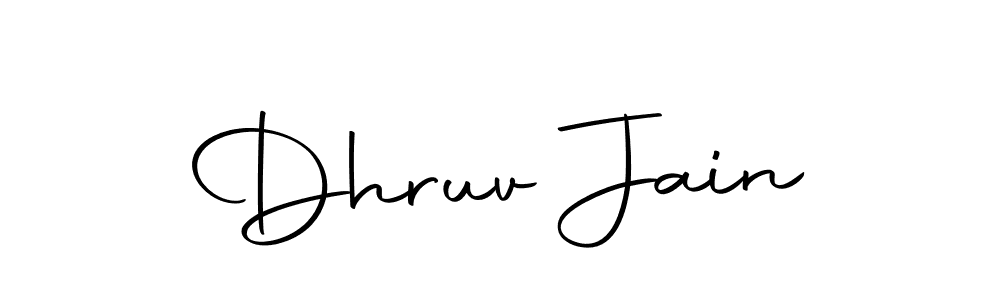 How to make Dhruv Jain name signature. Use Autography-DOLnW style for creating short signs online. This is the latest handwritten sign. Dhruv Jain signature style 10 images and pictures png