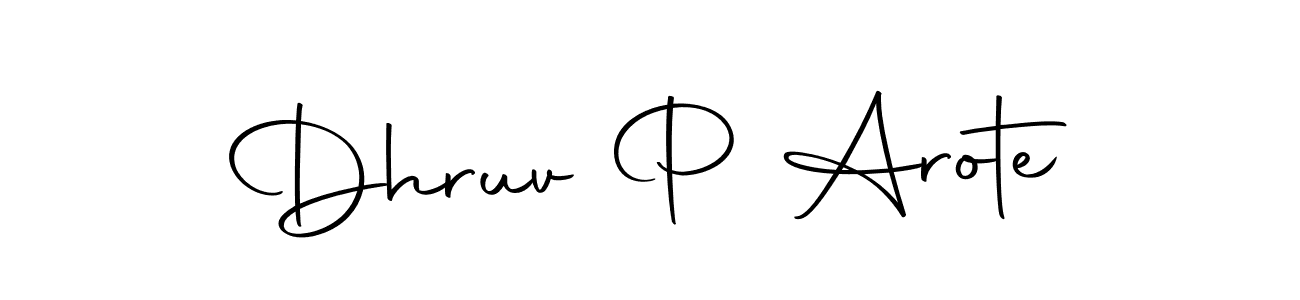Dhruv P Arote stylish signature style. Best Handwritten Sign (Autography-DOLnW) for my name. Handwritten Signature Collection Ideas for my name Dhruv P Arote. Dhruv P Arote signature style 10 images and pictures png
