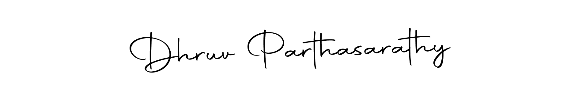 The best way (Autography-DOLnW) to make a short signature is to pick only two or three words in your name. The name Dhruv Parthasarathy include a total of six letters. For converting this name. Dhruv Parthasarathy signature style 10 images and pictures png