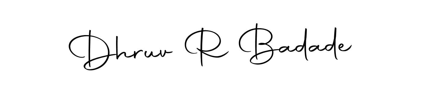 Design your own signature with our free online signature maker. With this signature software, you can create a handwritten (Autography-DOLnW) signature for name Dhruv R Badade. Dhruv R Badade signature style 10 images and pictures png