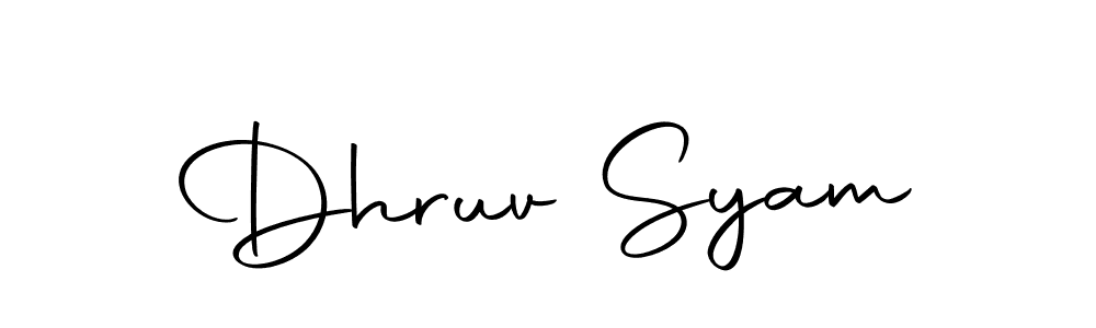 Make a short Dhruv Syam signature style. Manage your documents anywhere anytime using Autography-DOLnW. Create and add eSignatures, submit forms, share and send files easily. Dhruv Syam signature style 10 images and pictures png