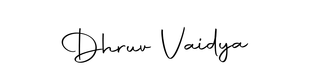 if you are searching for the best signature style for your name Dhruv Vaidya. so please give up your signature search. here we have designed multiple signature styles  using Autography-DOLnW. Dhruv Vaidya signature style 10 images and pictures png