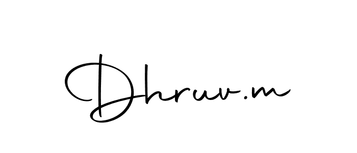 You can use this online signature creator to create a handwritten signature for the name Dhruv.m. This is the best online autograph maker. Dhruv.m signature style 10 images and pictures png