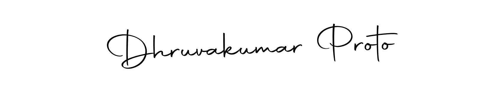 Create a beautiful signature design for name Dhruvakumar Proto. With this signature (Autography-DOLnW) fonts, you can make a handwritten signature for free. Dhruvakumar Proto signature style 10 images and pictures png