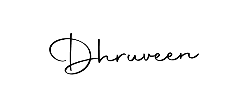 How to make Dhruveen name signature. Use Autography-DOLnW style for creating short signs online. This is the latest handwritten sign. Dhruveen signature style 10 images and pictures png