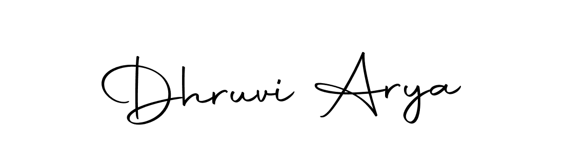 Create a beautiful signature design for name Dhruvi Arya. With this signature (Autography-DOLnW) fonts, you can make a handwritten signature for free. Dhruvi Arya signature style 10 images and pictures png