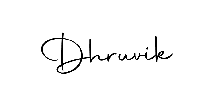 How to make Dhruvik name signature. Use Autography-DOLnW style for creating short signs online. This is the latest handwritten sign. Dhruvik signature style 10 images and pictures png