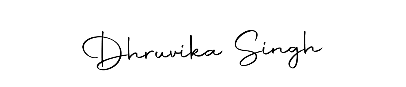 How to make Dhruvika Singh name signature. Use Autography-DOLnW style for creating short signs online. This is the latest handwritten sign. Dhruvika Singh signature style 10 images and pictures png