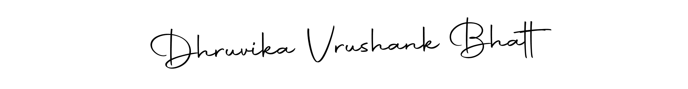 Make a short Dhruvika Vrushank Bhatt signature style. Manage your documents anywhere anytime using Autography-DOLnW. Create and add eSignatures, submit forms, share and send files easily. Dhruvika Vrushank Bhatt signature style 10 images and pictures png