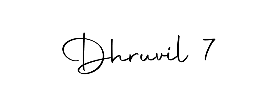 How to make Dhruvil 7 name signature. Use Autography-DOLnW style for creating short signs online. This is the latest handwritten sign. Dhruvil 7 signature style 10 images and pictures png