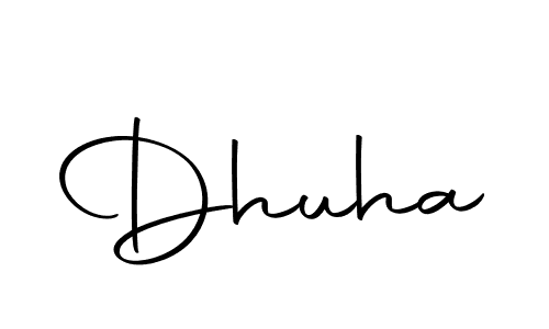 You should practise on your own different ways (Autography-DOLnW) to write your name (Dhuha) in signature. don't let someone else do it for you. Dhuha signature style 10 images and pictures png