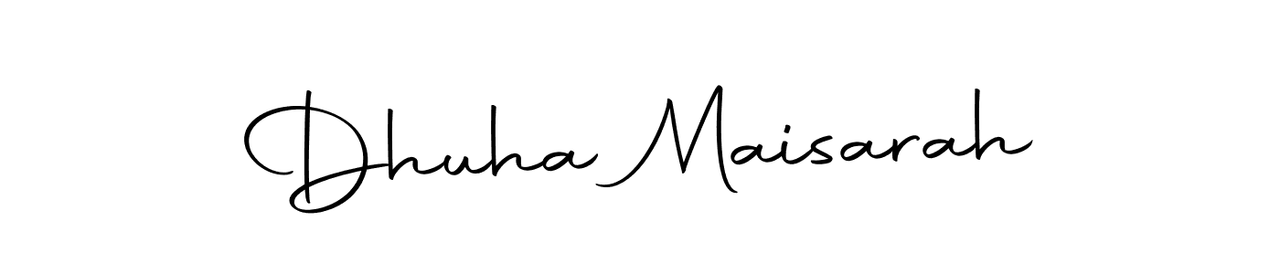 Make a beautiful signature design for name Dhuha Maisarah. With this signature (Autography-DOLnW) style, you can create a handwritten signature for free. Dhuha Maisarah signature style 10 images and pictures png