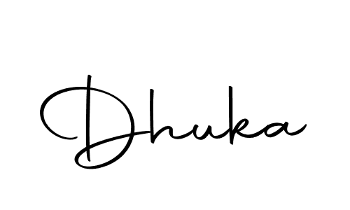 Create a beautiful signature design for name Dhuka. With this signature (Autography-DOLnW) fonts, you can make a handwritten signature for free. Dhuka signature style 10 images and pictures png