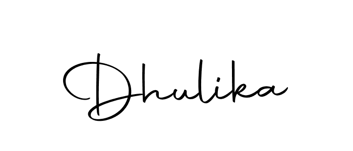 Use a signature maker to create a handwritten signature online. With this signature software, you can design (Autography-DOLnW) your own signature for name Dhulika. Dhulika signature style 10 images and pictures png