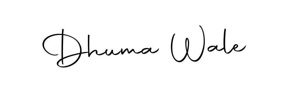 Design your own signature with our free online signature maker. With this signature software, you can create a handwritten (Autography-DOLnW) signature for name Dhuma Wale. Dhuma Wale signature style 10 images and pictures png