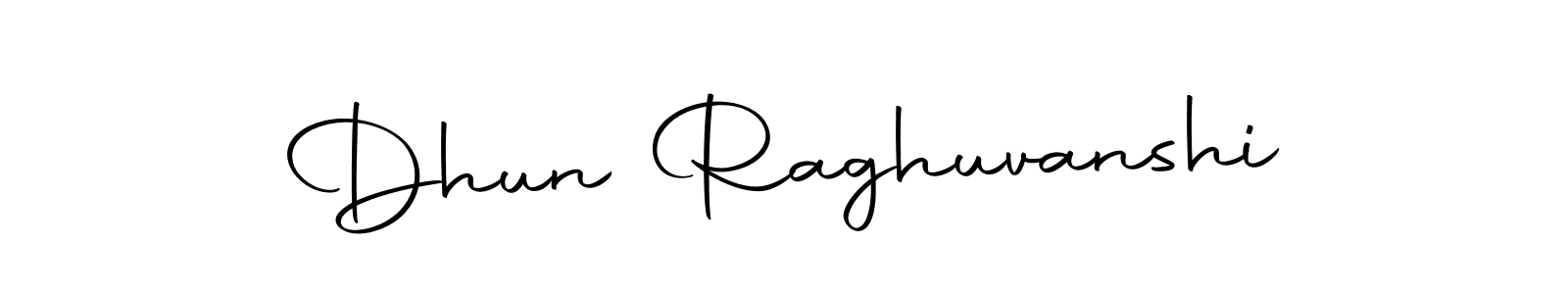 Design your own signature with our free online signature maker. With this signature software, you can create a handwritten (Autography-DOLnW) signature for name Dhun Raghuvanshi. Dhun Raghuvanshi signature style 10 images and pictures png