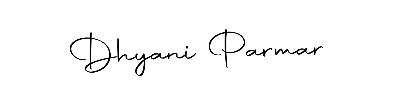 Create a beautiful signature design for name Dhyani Parmar. With this signature (Autography-DOLnW) fonts, you can make a handwritten signature for free. Dhyani Parmar signature style 10 images and pictures png