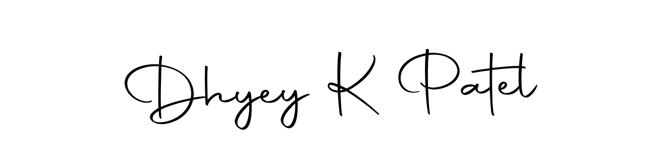 Use a signature maker to create a handwritten signature online. With this signature software, you can design (Autography-DOLnW) your own signature for name Dhyey K Patel. Dhyey K Patel signature style 10 images and pictures png