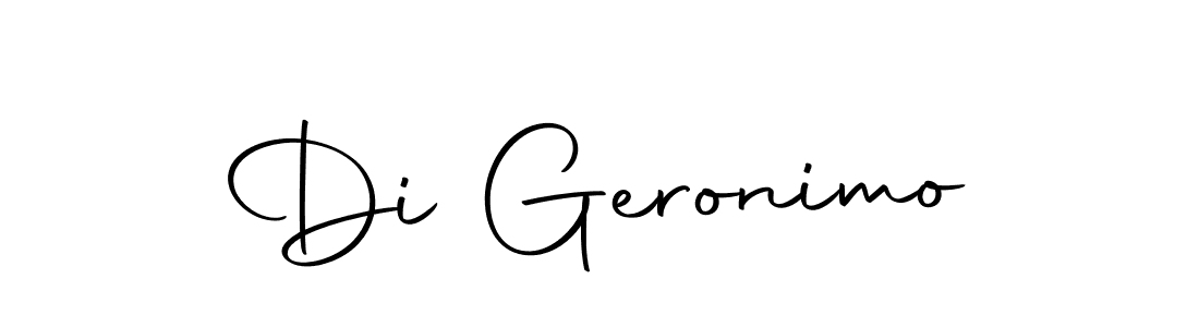 Create a beautiful signature design for name Di Geronimo. With this signature (Autography-DOLnW) fonts, you can make a handwritten signature for free. Di Geronimo signature style 10 images and pictures png