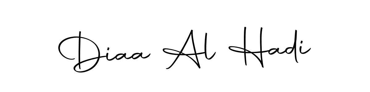 How to make Diaa Al Hadi name signature. Use Autography-DOLnW style for creating short signs online. This is the latest handwritten sign. Diaa Al Hadi signature style 10 images and pictures png